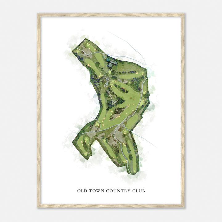 Print of Old Town Country Club Classic Map
