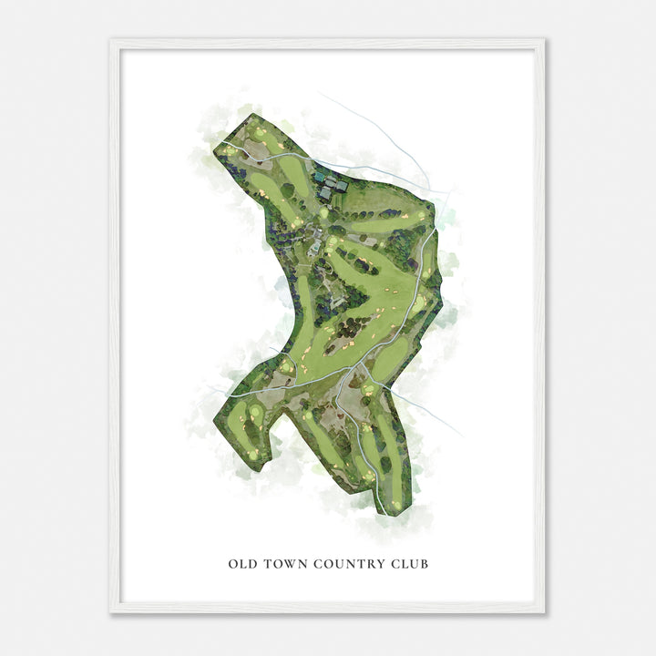 Print of Old Town Country Club Classic Map