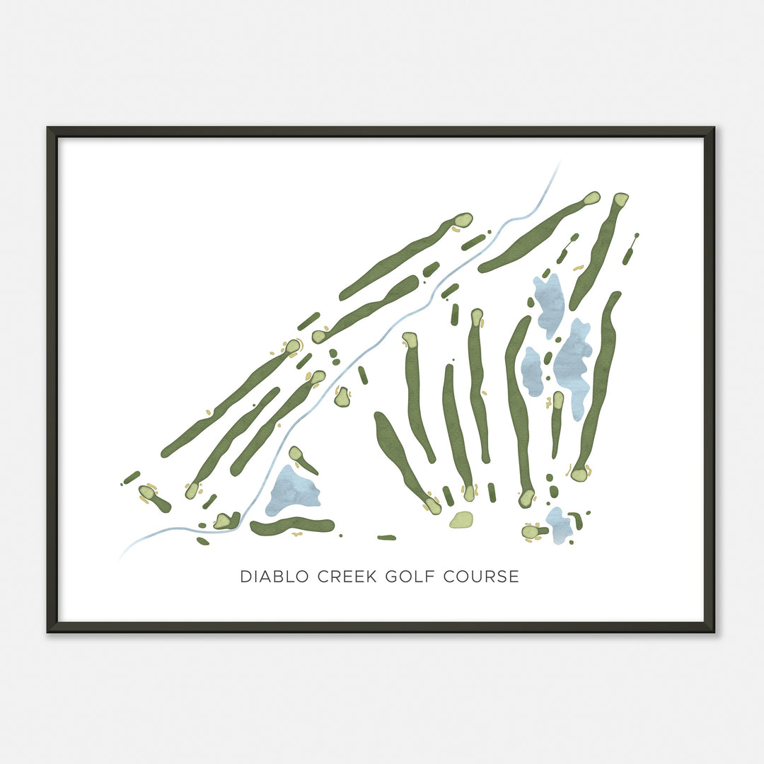 Print of Diablo Creek Golf Course Modern Map