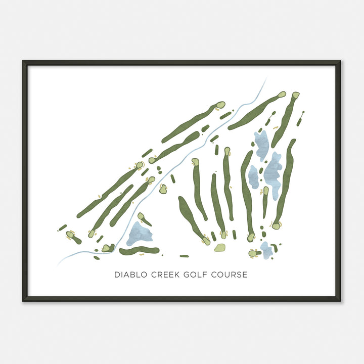 Print of Diablo Creek Golf Course Modern Map