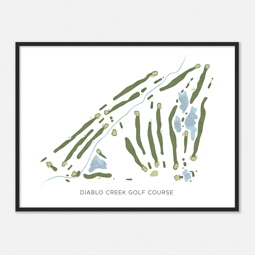 Print of Diablo Creek Golf Course Modern Map