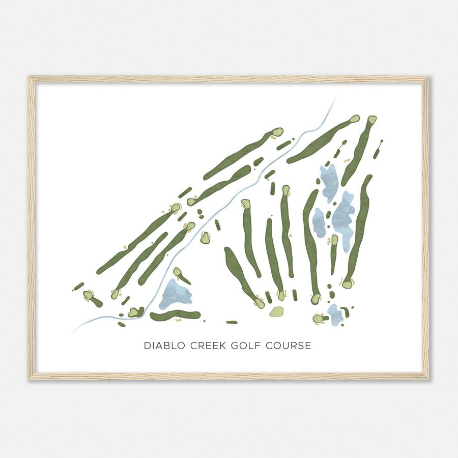 Print of Diablo Creek Golf Course Modern Map