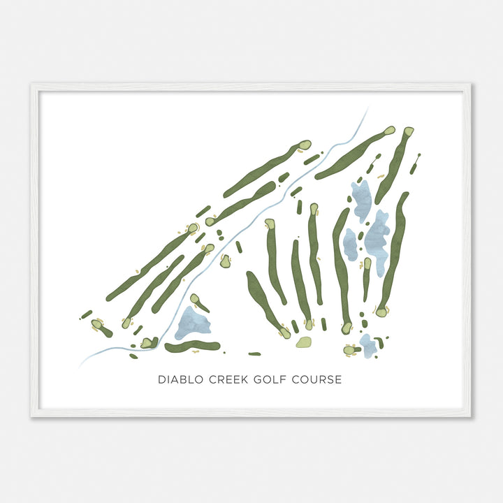 Print of Diablo Creek Golf Course Modern Map
