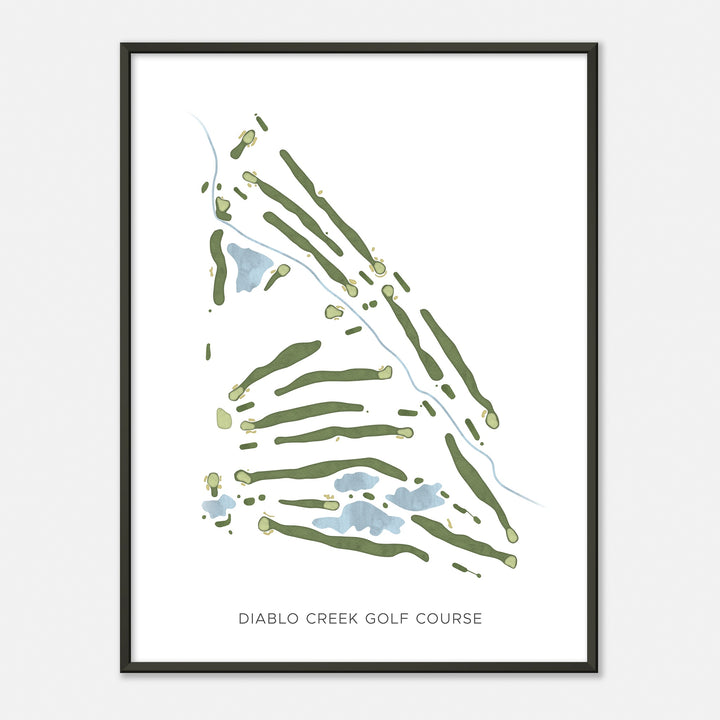 Print of Diablo Creek Golf Course Modern Map