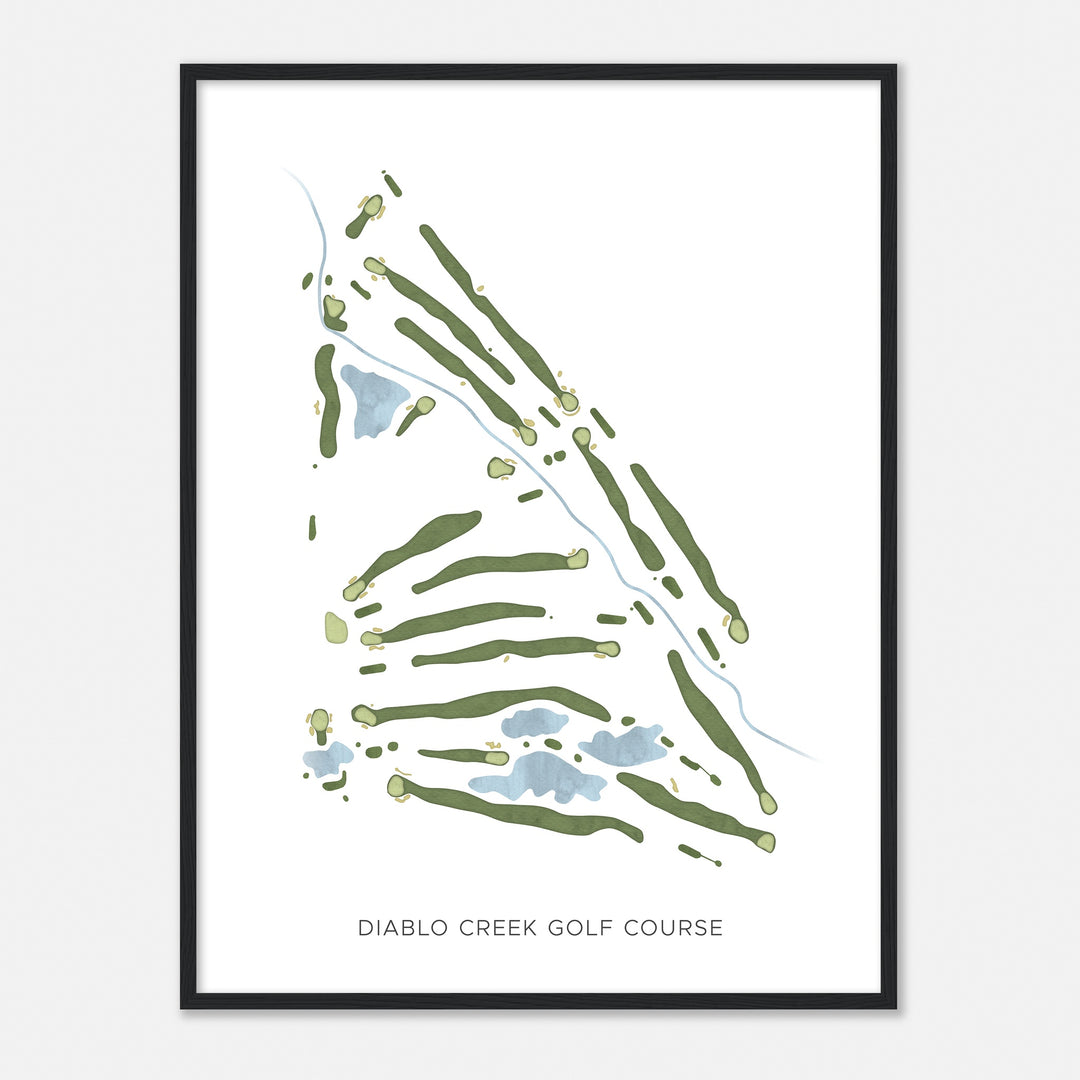 Print of Diablo Creek Golf Course Modern Map