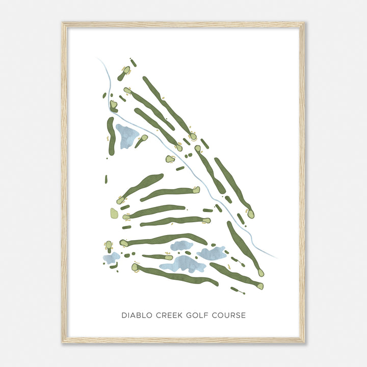 Print of Diablo Creek Golf Course Modern Map