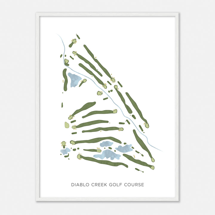 Print of Diablo Creek Golf Course Modern Map