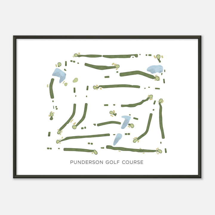 Print of Punderson Golf Course Modern Map