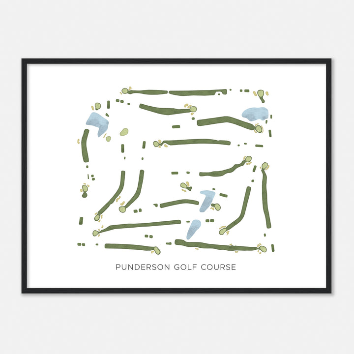Print of Punderson Golf Course Modern Map