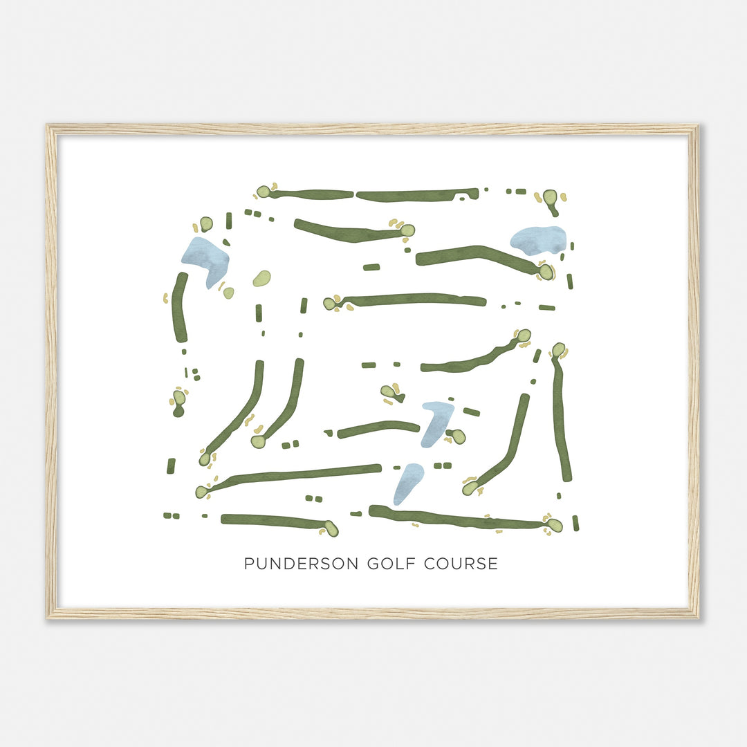 Print of Punderson Golf Course Modern Map