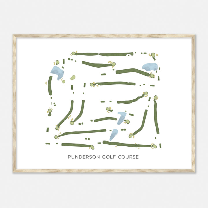 Print of Punderson Golf Course Modern Map