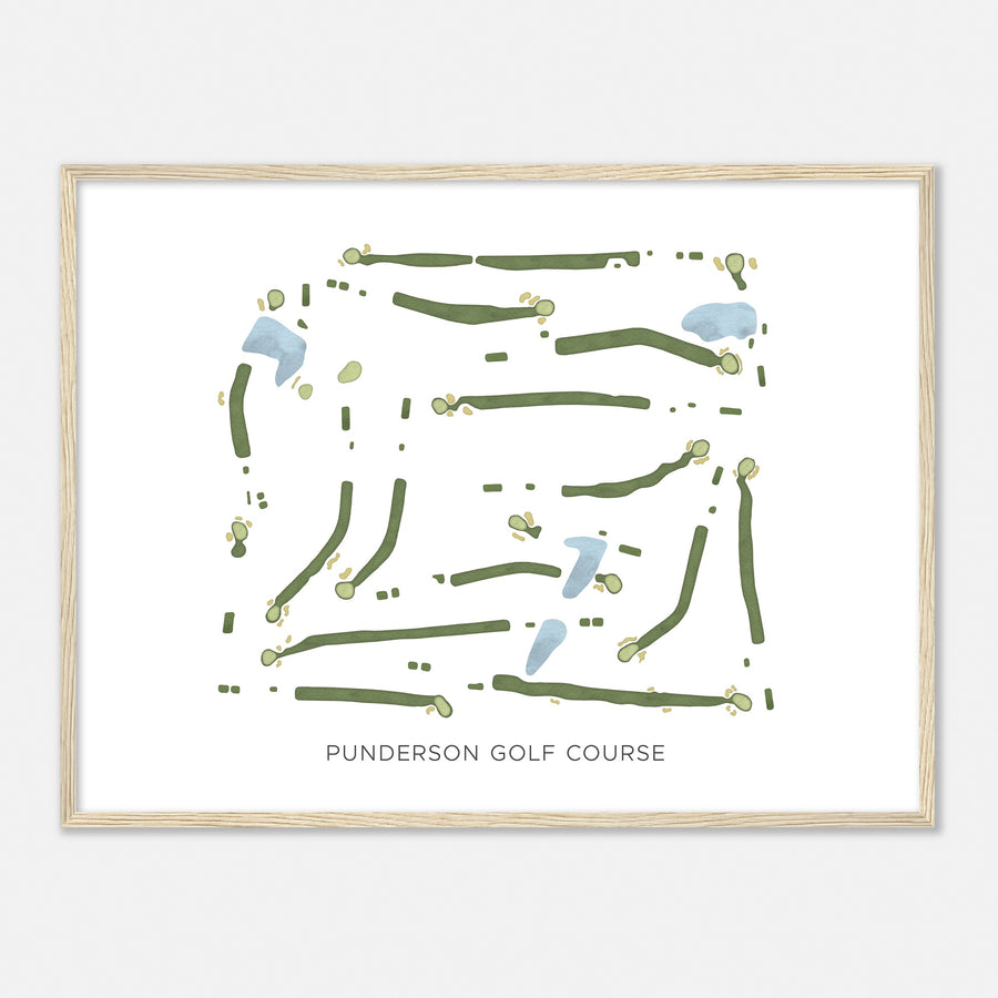 Print of Punderson Golf Course Modern Map