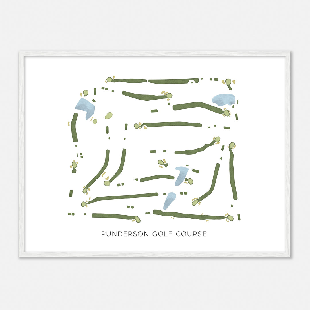 Print of Punderson Golf Course Modern Map