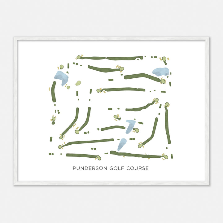 Print of Punderson Golf Course Modern Map