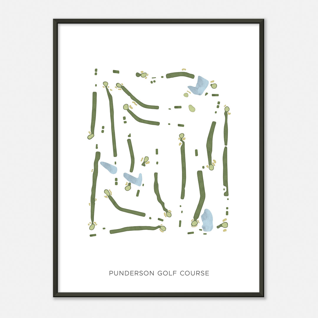 Print of Punderson Golf Course Modern Map