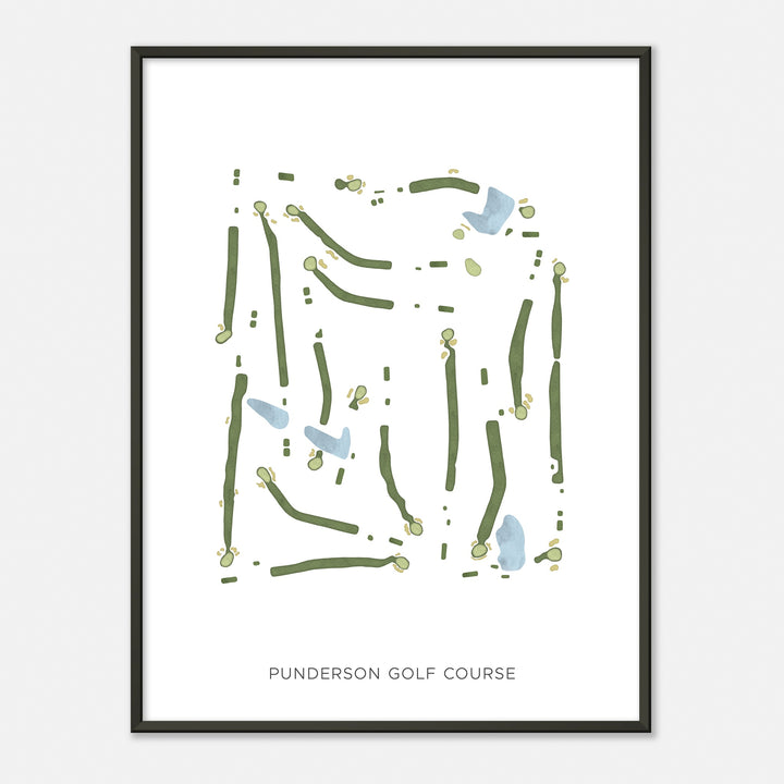 Print of Punderson Golf Course Modern Map