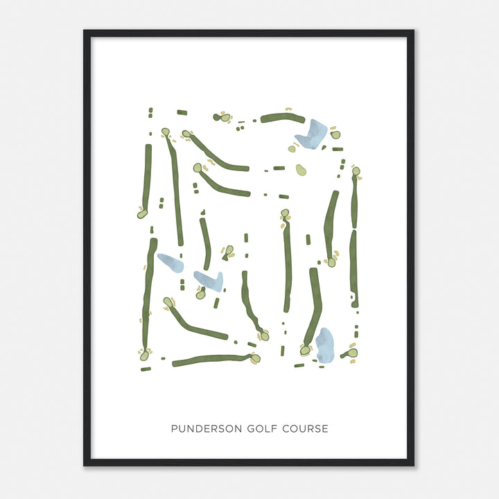 Print of Punderson Golf Course Modern Map