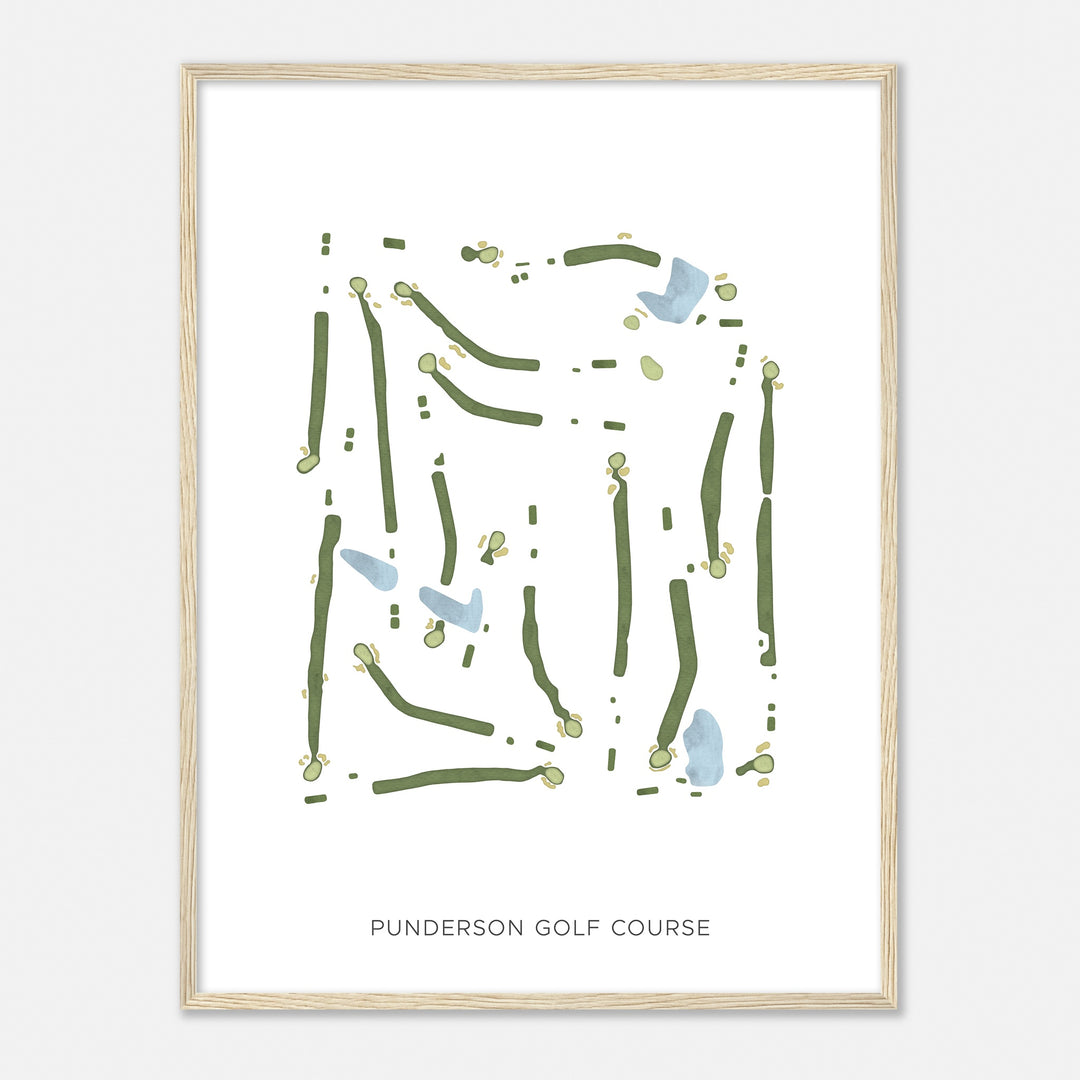Print of Punderson Golf Course Modern Map