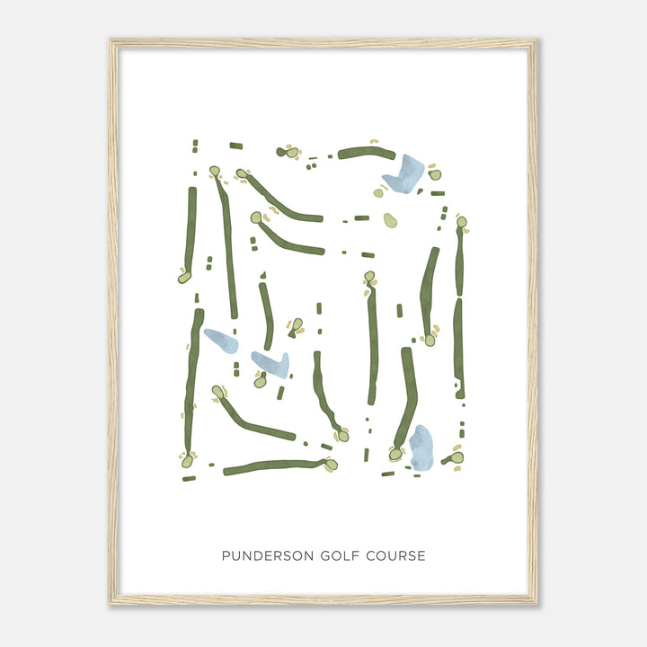 Print of Punderson Golf Course Modern Map