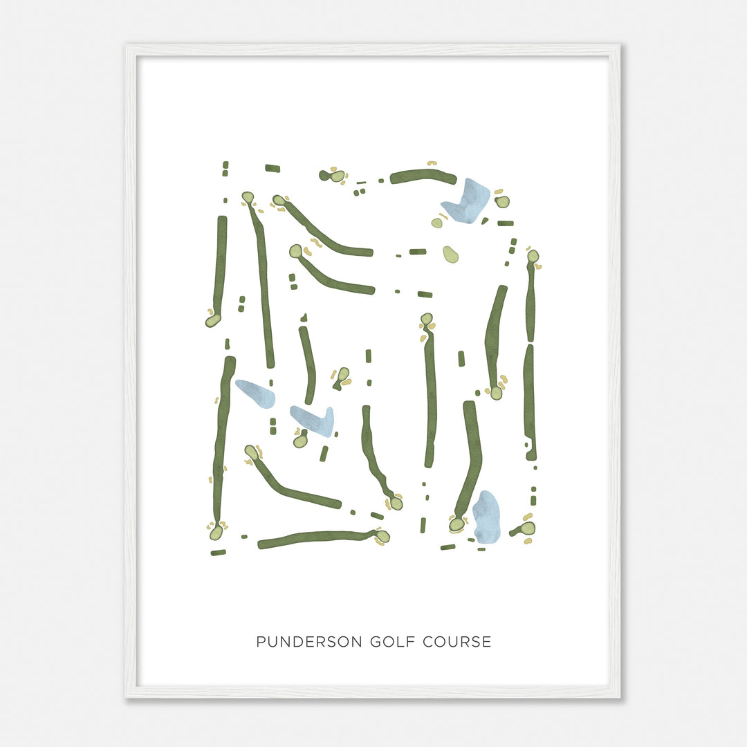 Print of Punderson Golf Course Modern Map