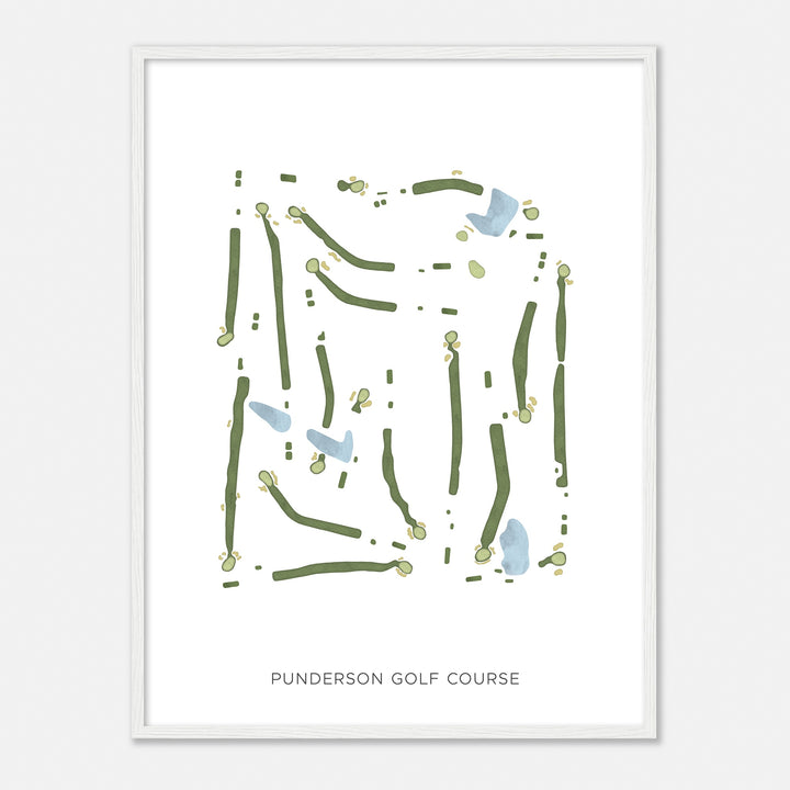 Print of Punderson Golf Course Modern Map