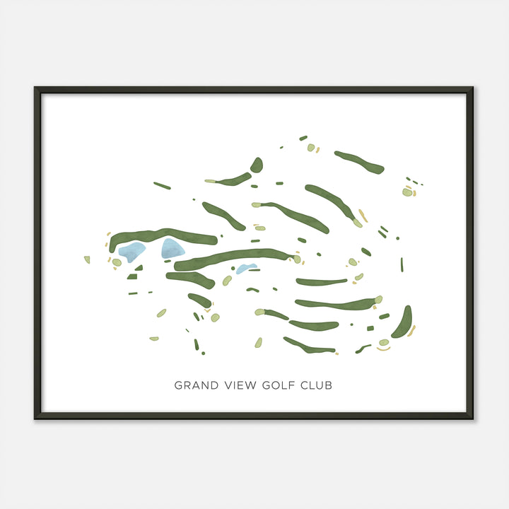 Print of Grand View Golf Club Modern Map