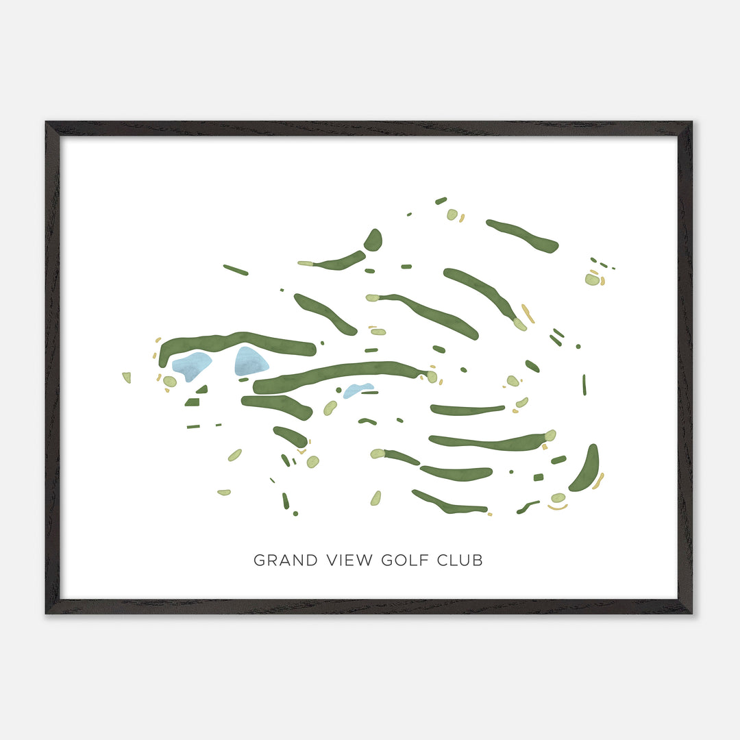 Print of Grand View Golf Club Modern Map