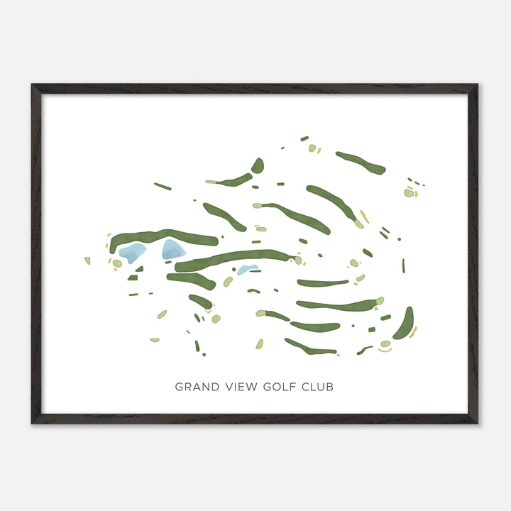 Print of Grand View Golf Club Modern Map