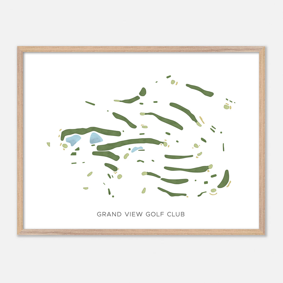 Print of Grand View Golf Club Modern Map