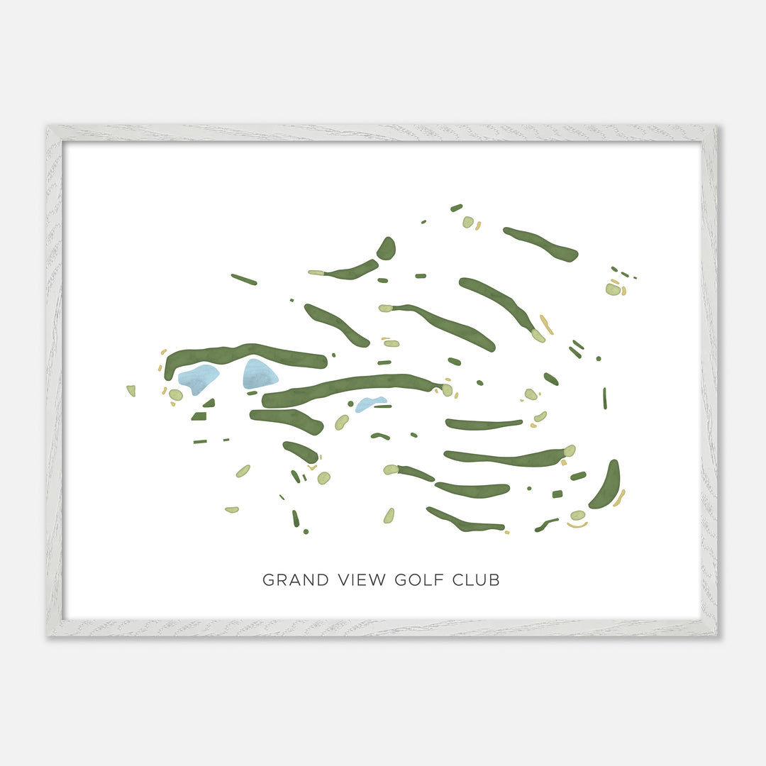 Print of Grand View Golf Club Modern Map