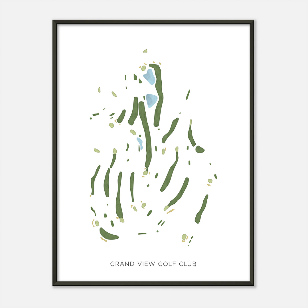 Print of Grand View Golf Club Modern Map
