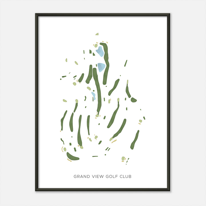 Print of Grand View Golf Club Modern Map