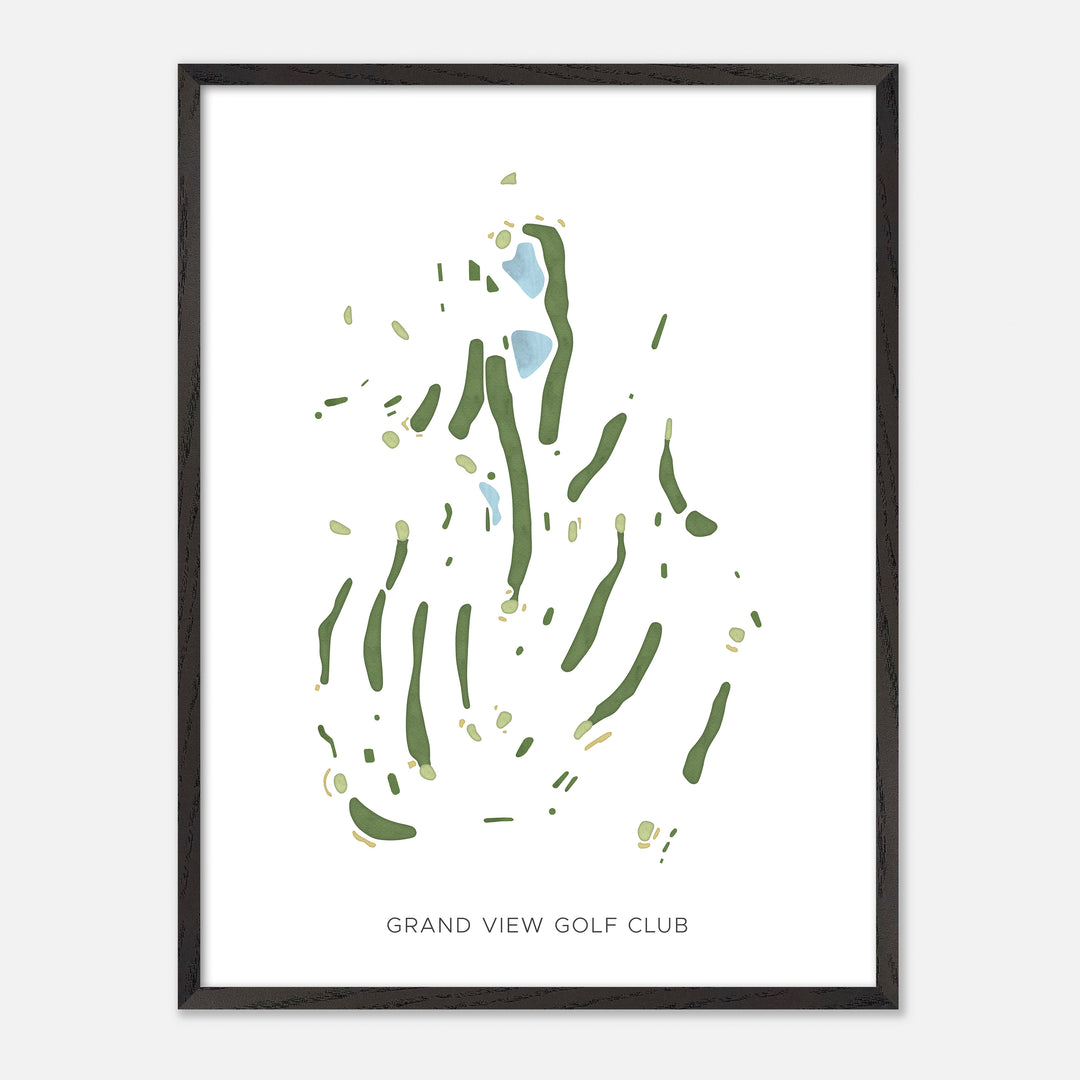Print of Grand View Golf Club Modern Map
