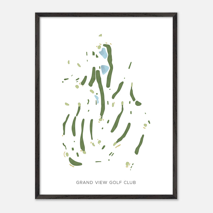 Print of Grand View Golf Club Modern Map