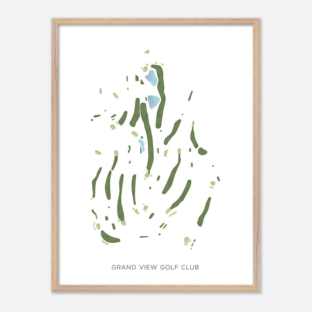 Print of Grand View Golf Club Modern Map