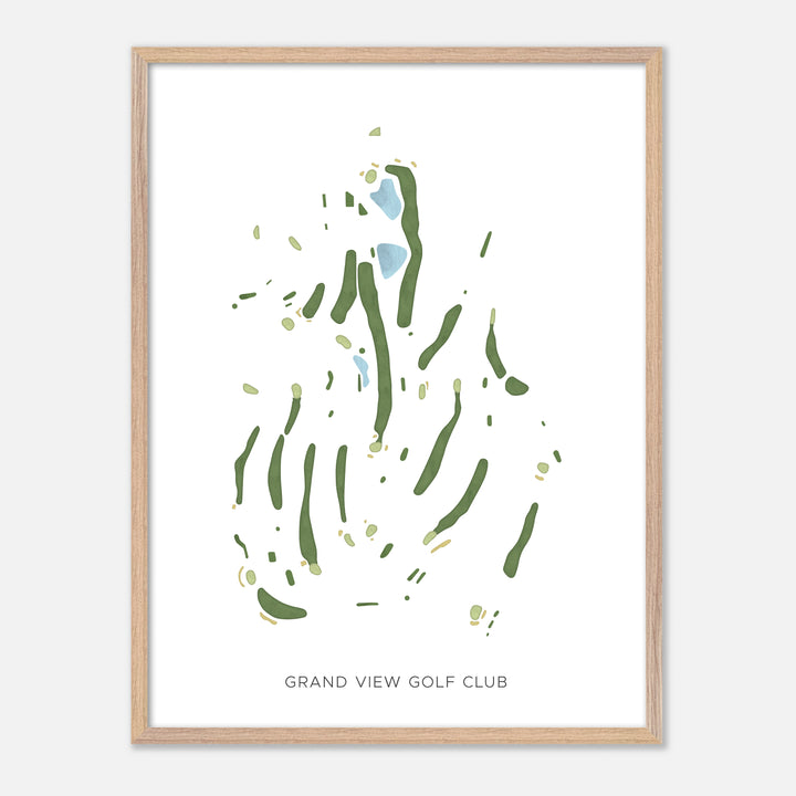 Print of Grand View Golf Club Modern Map