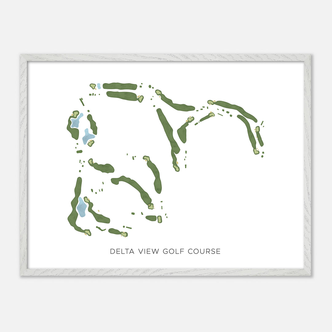 Print of Delta View Golf Course Modern Map