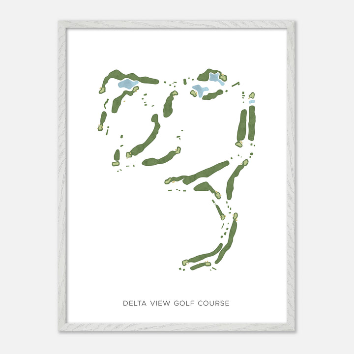 Print of Delta View Golf Course Modern Map