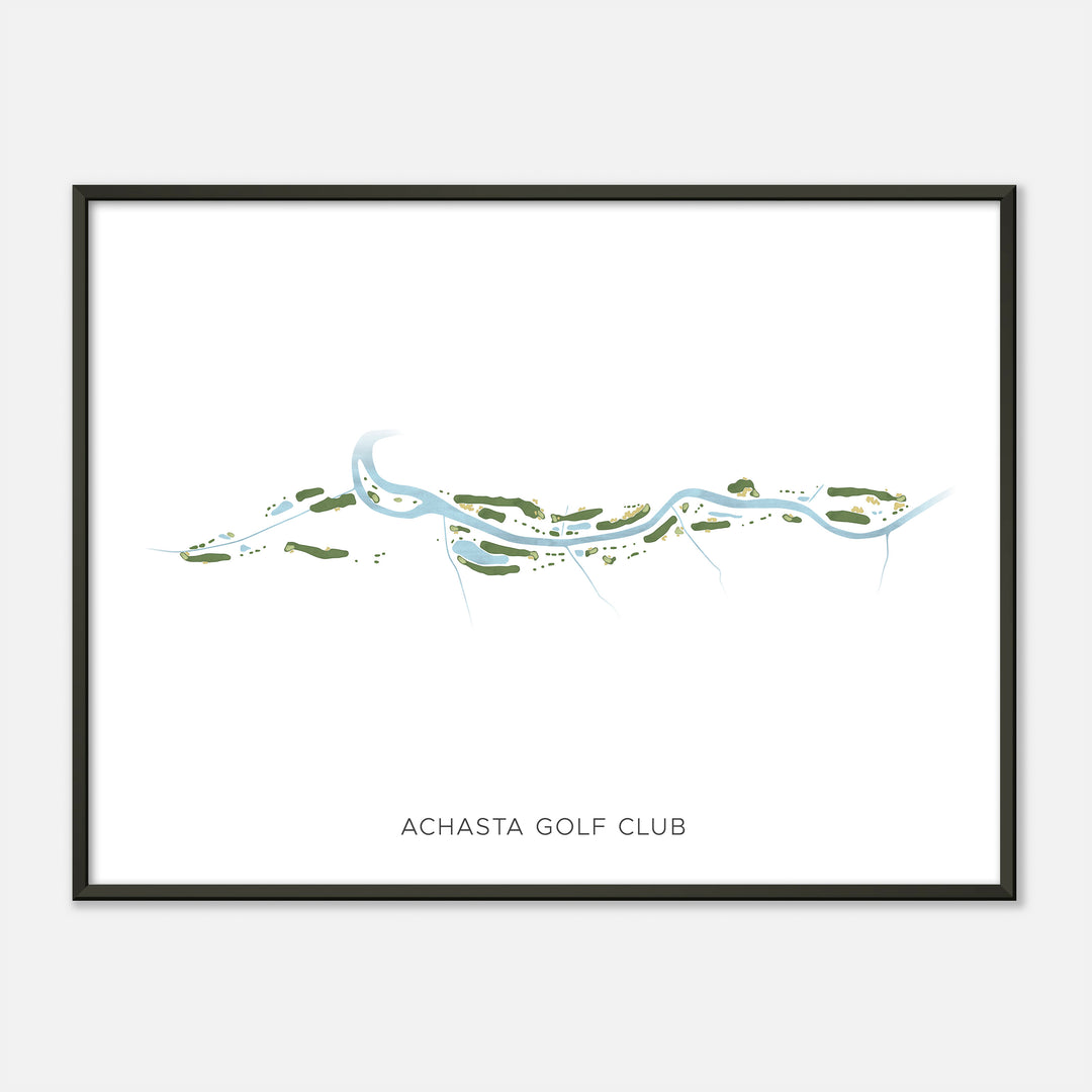 Print of Achasta Golf Club Modern Map
