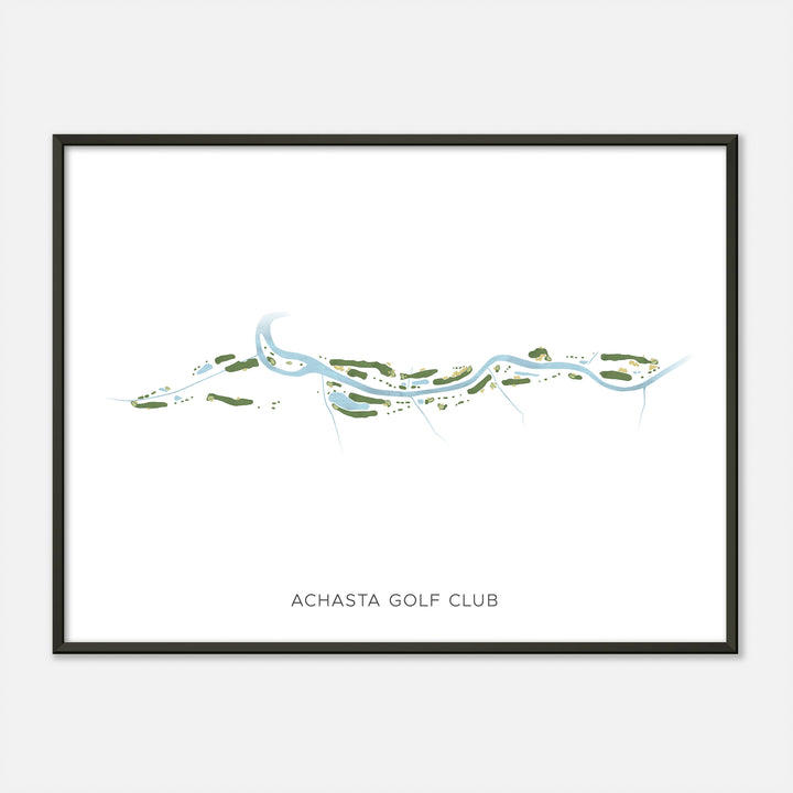 Print of Achasta Golf Club Modern Map