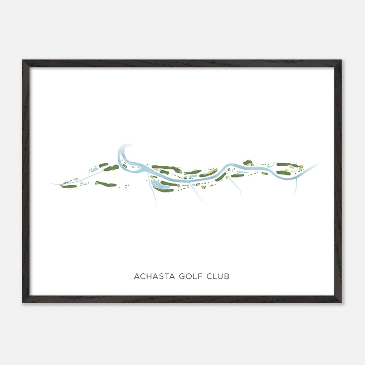 Print of Achasta Golf Club Modern Map