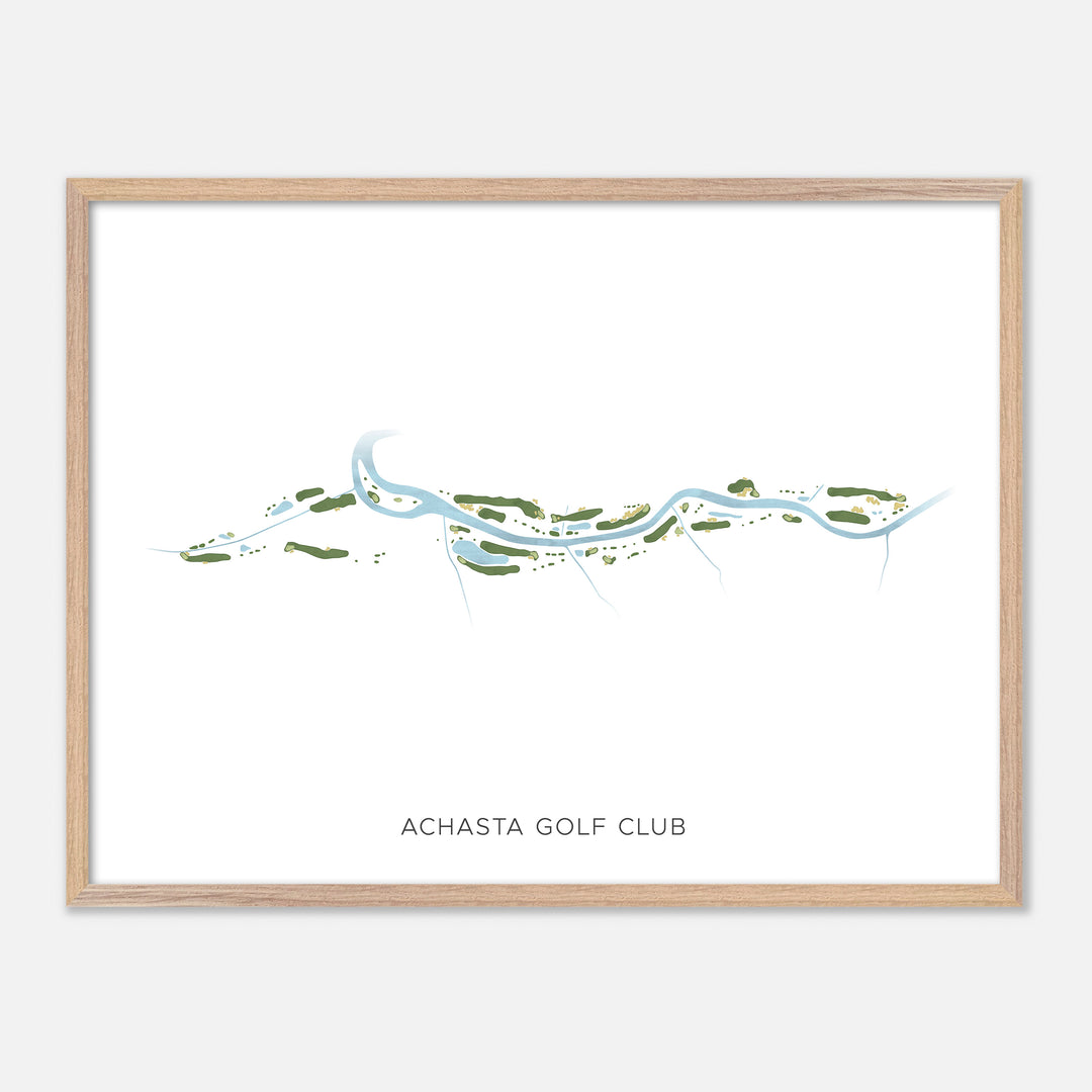 Print of Achasta Golf Club Modern Map