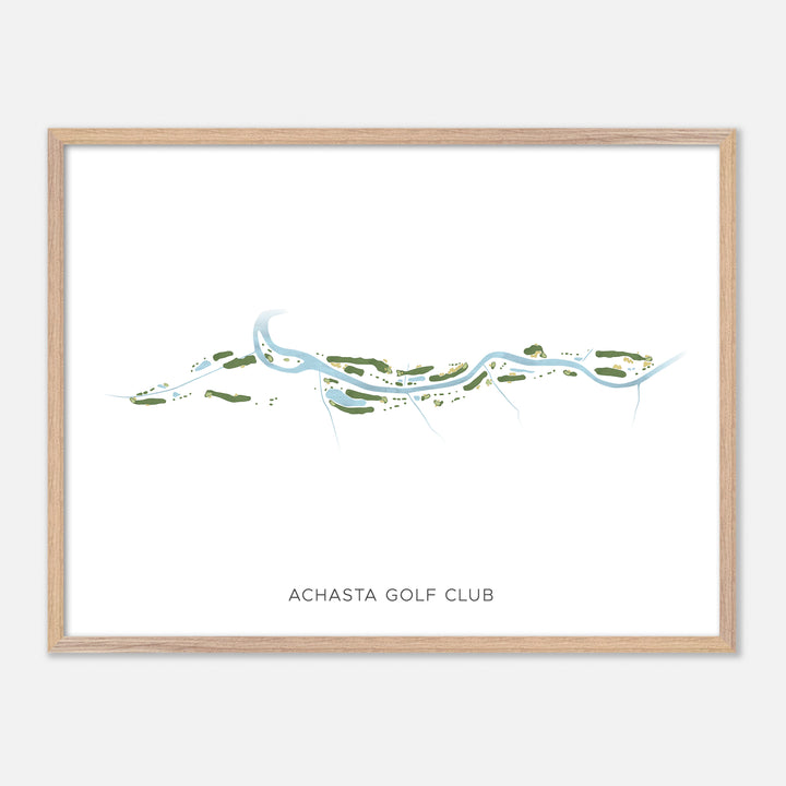 Print of Achasta Golf Club Modern Map