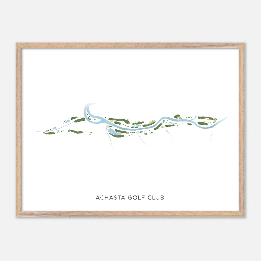 Print of Achasta Golf Club Modern Map