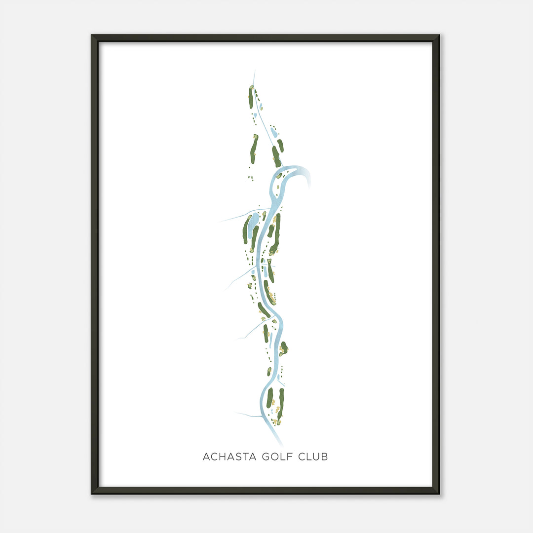 Print of Achasta Golf Club Modern Map