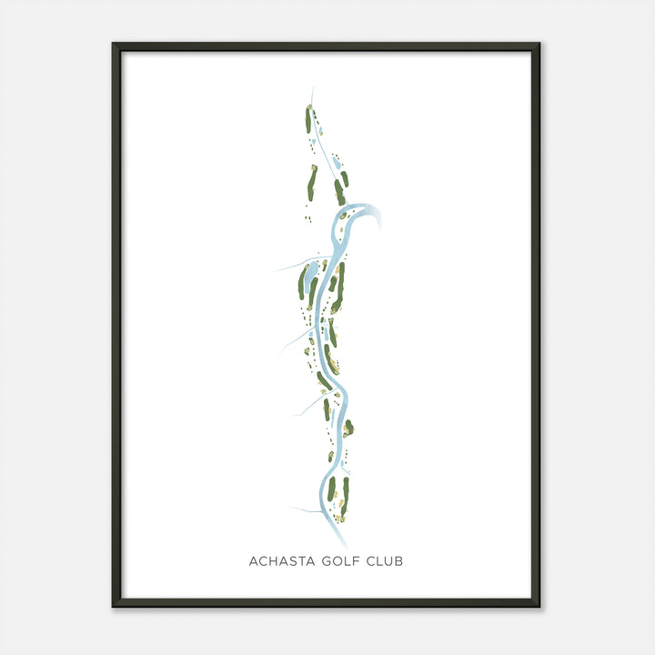 Print of Achasta Golf Club Modern Map