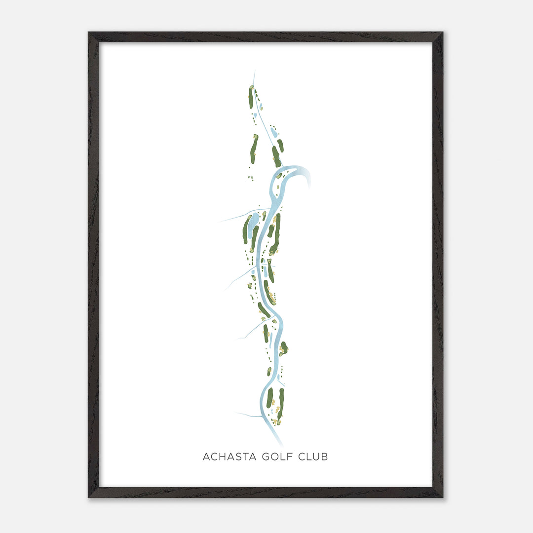 Print of Achasta Golf Club Modern Map