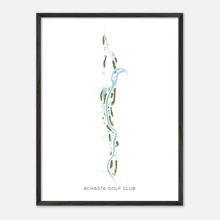 Print of Achasta Golf Club Modern Map