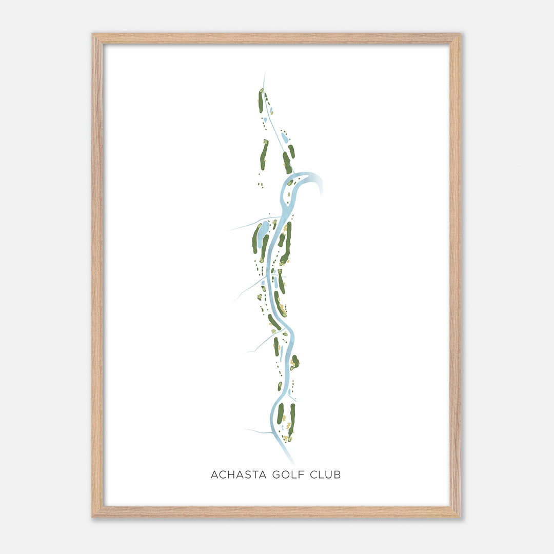 Print of Achasta Golf Club Modern Map