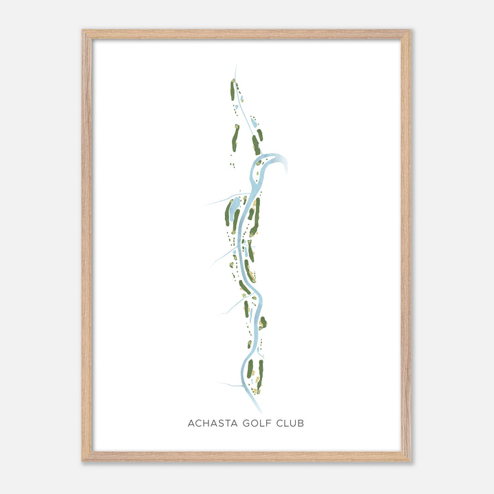 Print of Achasta Golf Club Modern Map